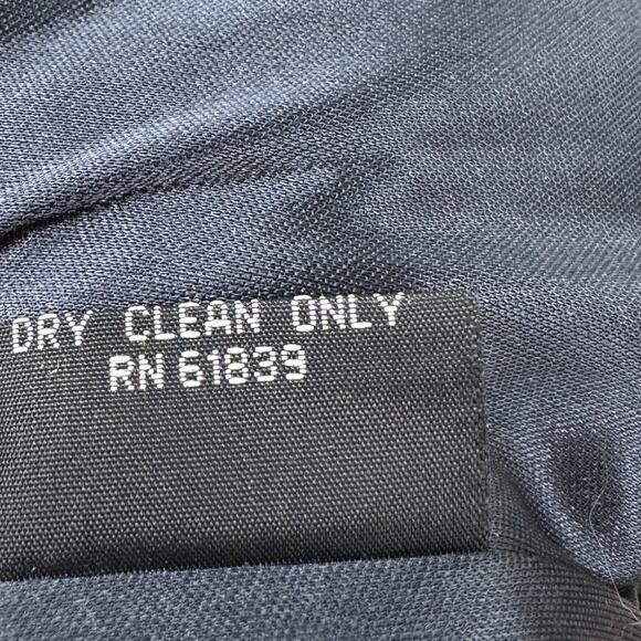 Teri Jon Navy Blue Metallic Short Sleeve Round Neck Sheath Dress Womens‎ Size 6 - Picture 7 of 9